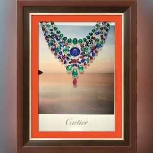Cartier Vibrant Gemstone Necklace Advertising Print